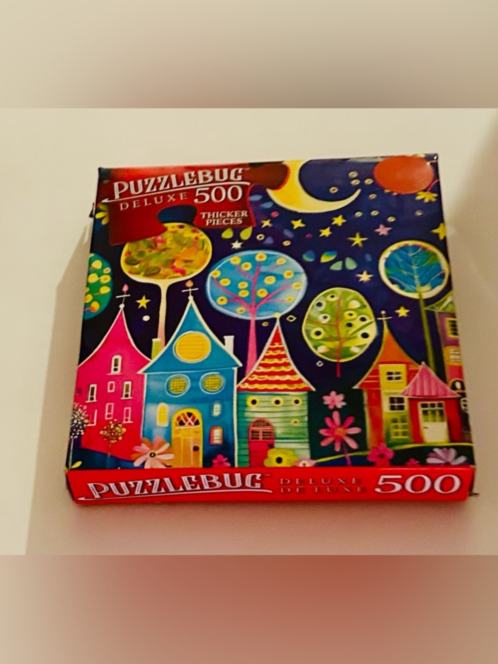 New “Forest Village at Night” 500 Piece Puzzle Puzzlebug DeLuxe Thicker Pieces